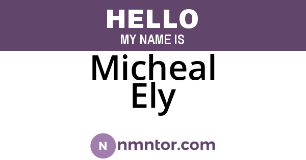 Micheal Ely