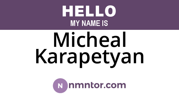 Micheal Karapetyan