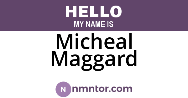 Micheal Maggard