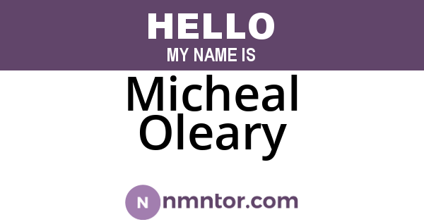 Micheal Oleary