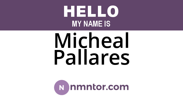Micheal Pallares