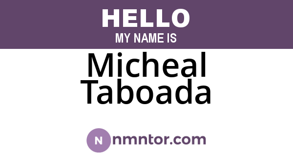 Micheal Taboada