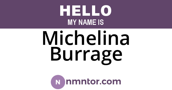Michelina Burrage