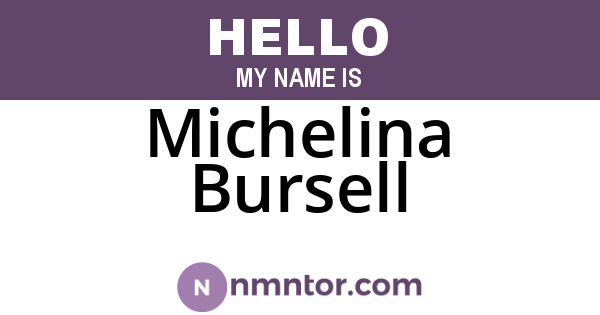 Michelina Bursell