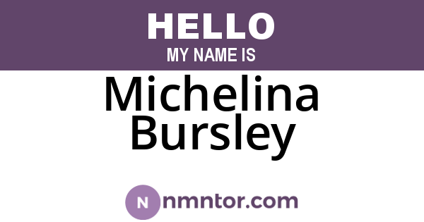 Michelina Bursley