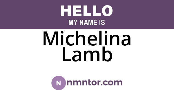 Michelina Lamb