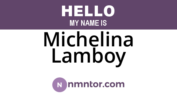 Michelina Lamboy