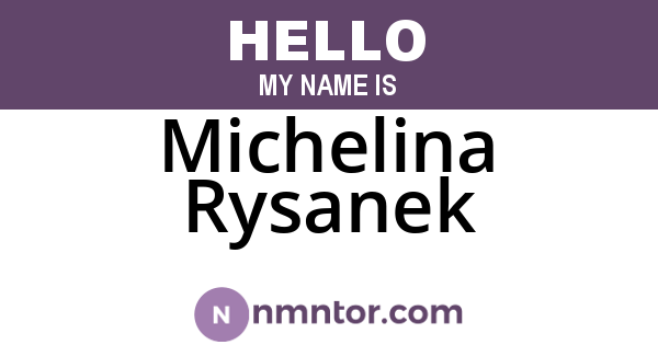 Michelina Rysanek