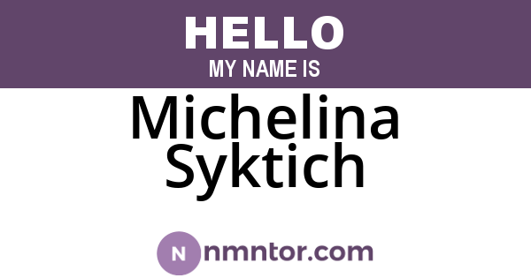 Michelina Syktich