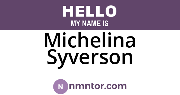 Michelina Syverson