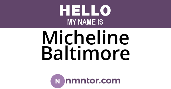 Micheline Baltimore