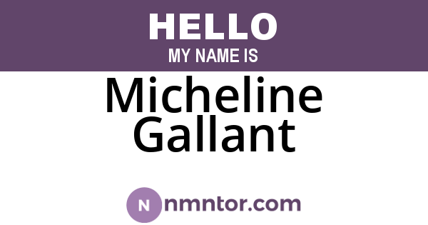 Micheline Gallant