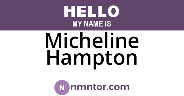 Micheline Hampton