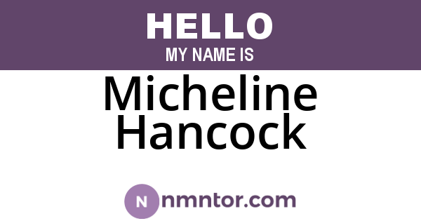 Micheline Hancock