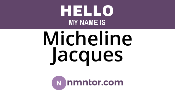 Micheline Jacques