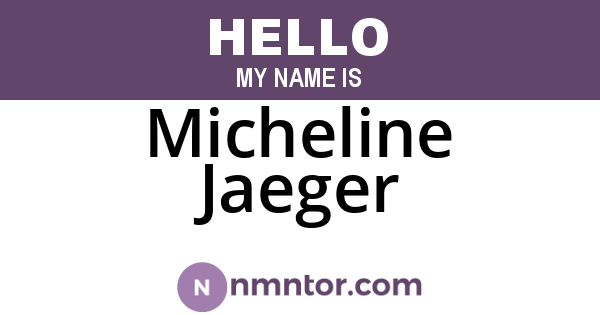 Micheline Jaeger