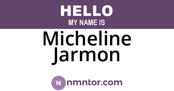 Micheline Jarmon