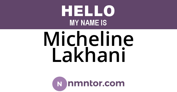 Micheline Lakhani