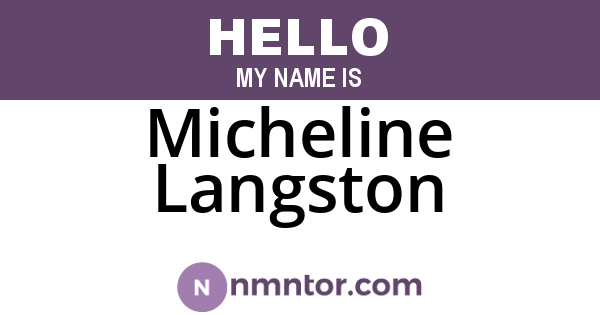 Micheline Langston