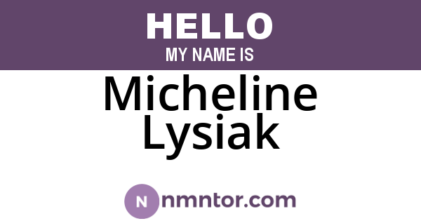 Micheline Lysiak