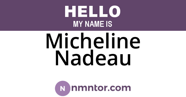 Micheline Nadeau