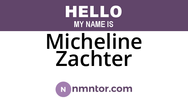 Micheline Zachter