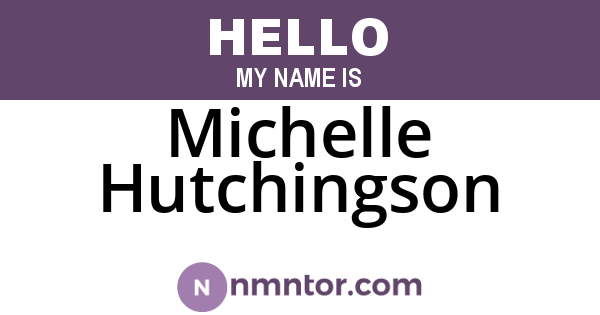 Michelle Hutchingson