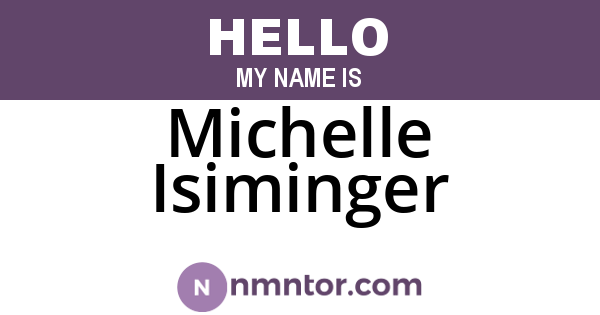 Michelle Isiminger
