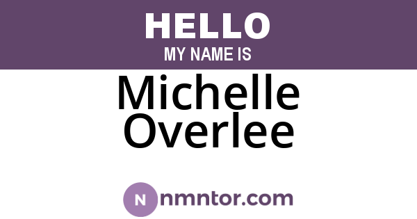 Michelle Overlee