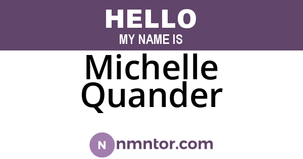 Michelle Quander
