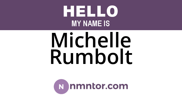 Michelle Rumbolt