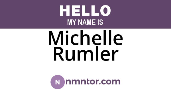Michelle Rumler