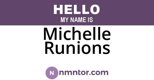Michelle Runions