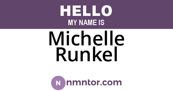Michelle Runkel