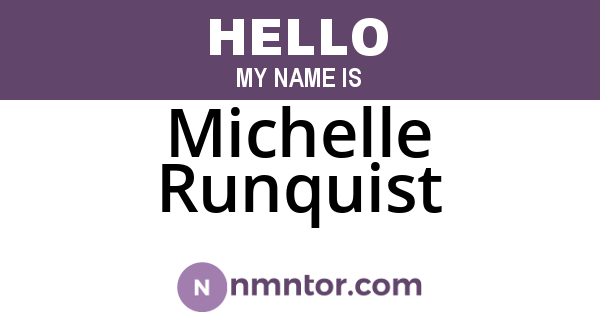 Michelle Runquist