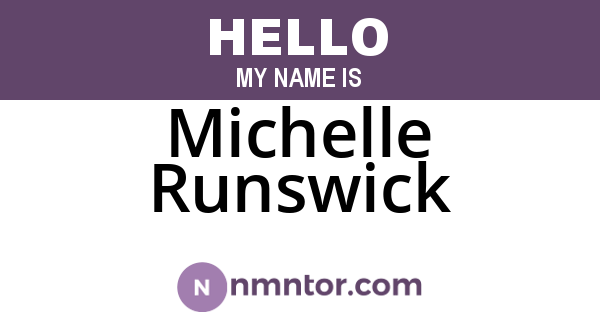 Michelle Runswick