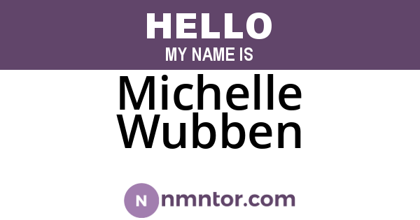 Michelle Wubben