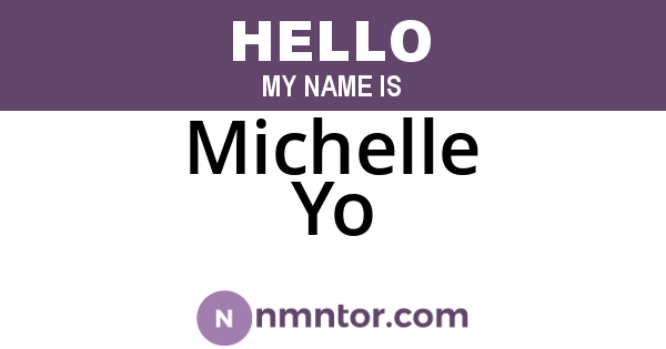 Michelle Yo