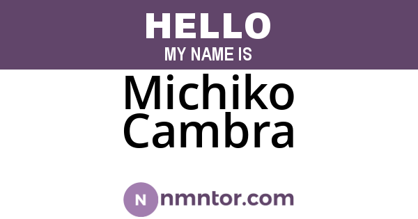 Michiko Cambra