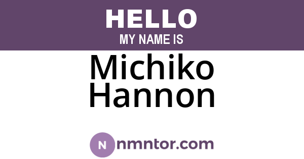 Michiko Hannon