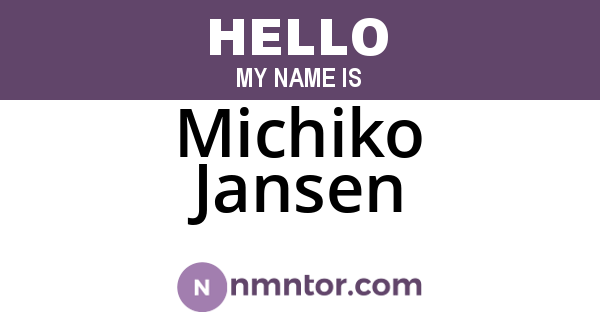 Michiko Jansen