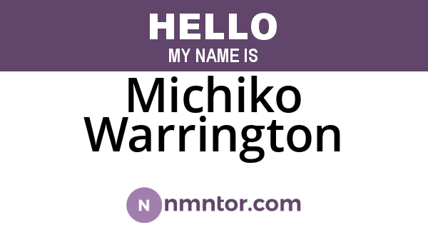 Michiko Warrington