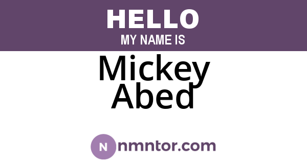 Mickey Abed