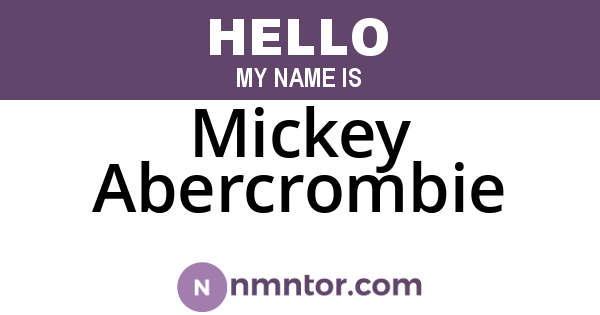 Mickey Abercrombie
