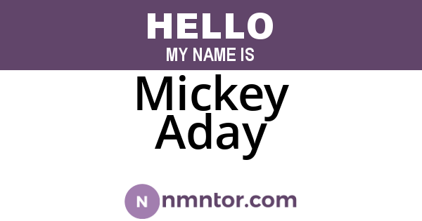 Mickey Aday