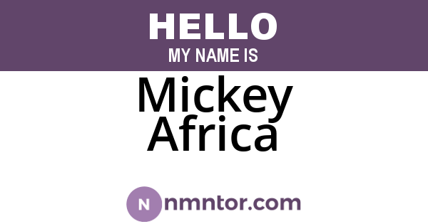 Mickey Africa