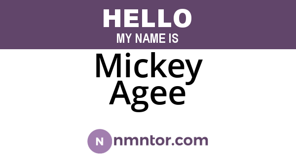 Mickey Agee