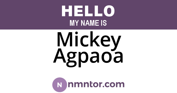Mickey Agpaoa