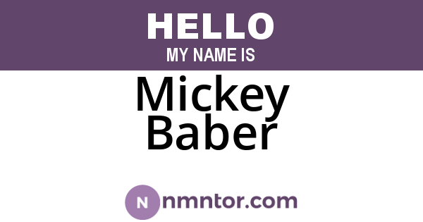 Mickey Baber