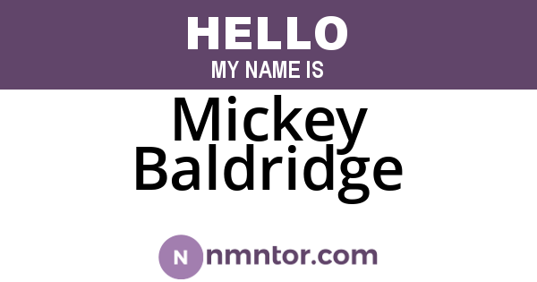 Mickey Baldridge